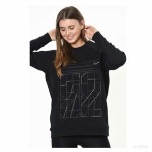 NEW Nike Womens Dri-Fit Training Sweatshirt Black Size Medium